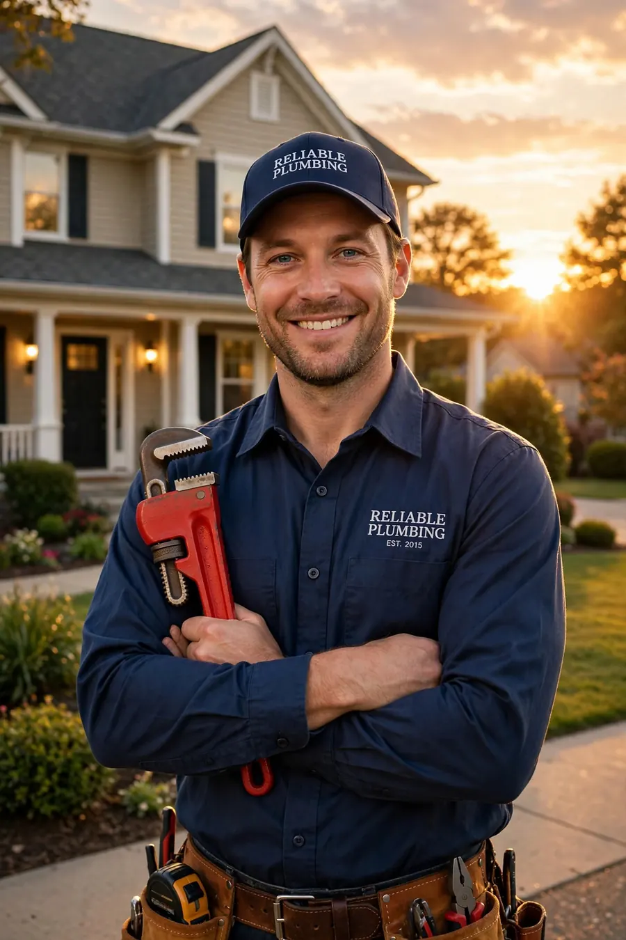 Plumber at work in a Petersburg, VA home